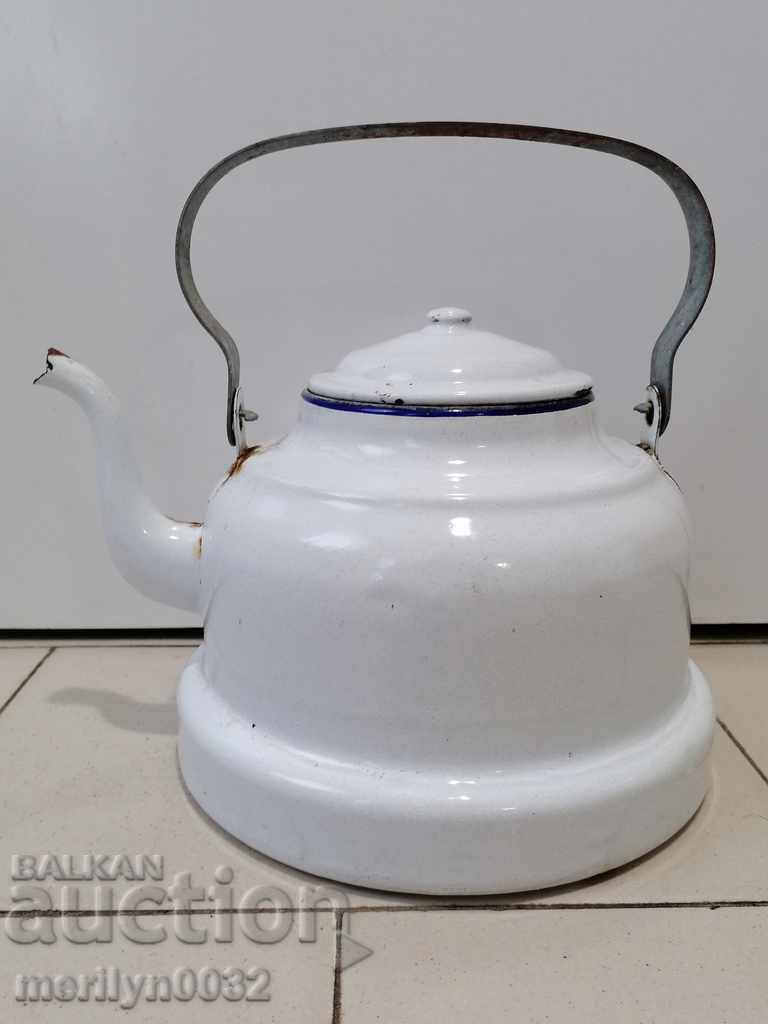 Enameled teapot from the Sotsa, a vessel with enamel, USSR Enameled teapot from the Sotsa, a vessel with enamel, USSR