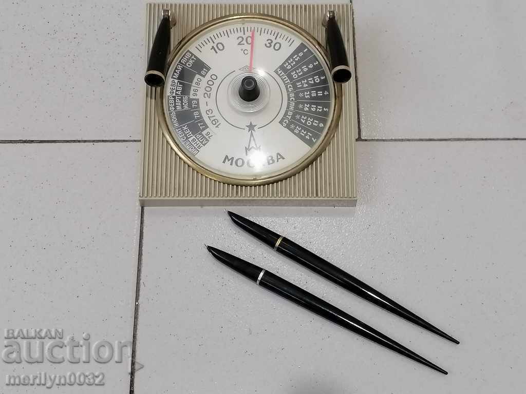Delivery of Pen holder pen thermometer calendar Moscow USSR Delivery of Pen holder pen thermometer calendar Moscow USSR