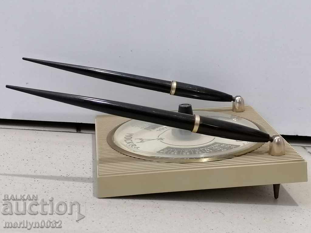 Pen holder pen thermometer calendar Moscow USSR - 5 Pen holder pen thermometer calendar Moscow USSR - 5