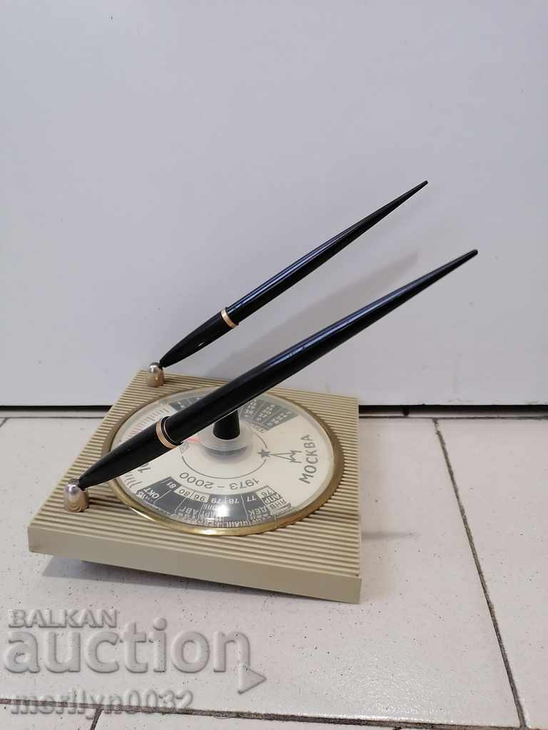 Pen holder pen thermometer calendar Moscow USSR - 7 Pen holder pen thermometer calendar Moscow USSR - 7