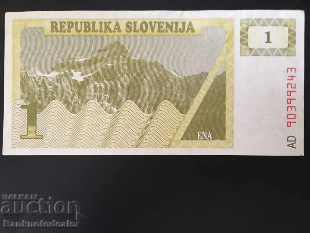 Slovenia 1 Tolar 1990 Pick 1 Ref 7354