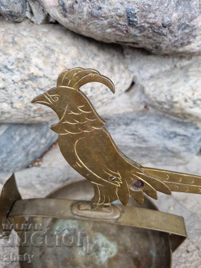 Brass ashtray with cigarette cutter. with price 55.00 BGN | € 28.12 Brass ashtray with cigarette cutter. with price 55.00 BGN | € 28.12