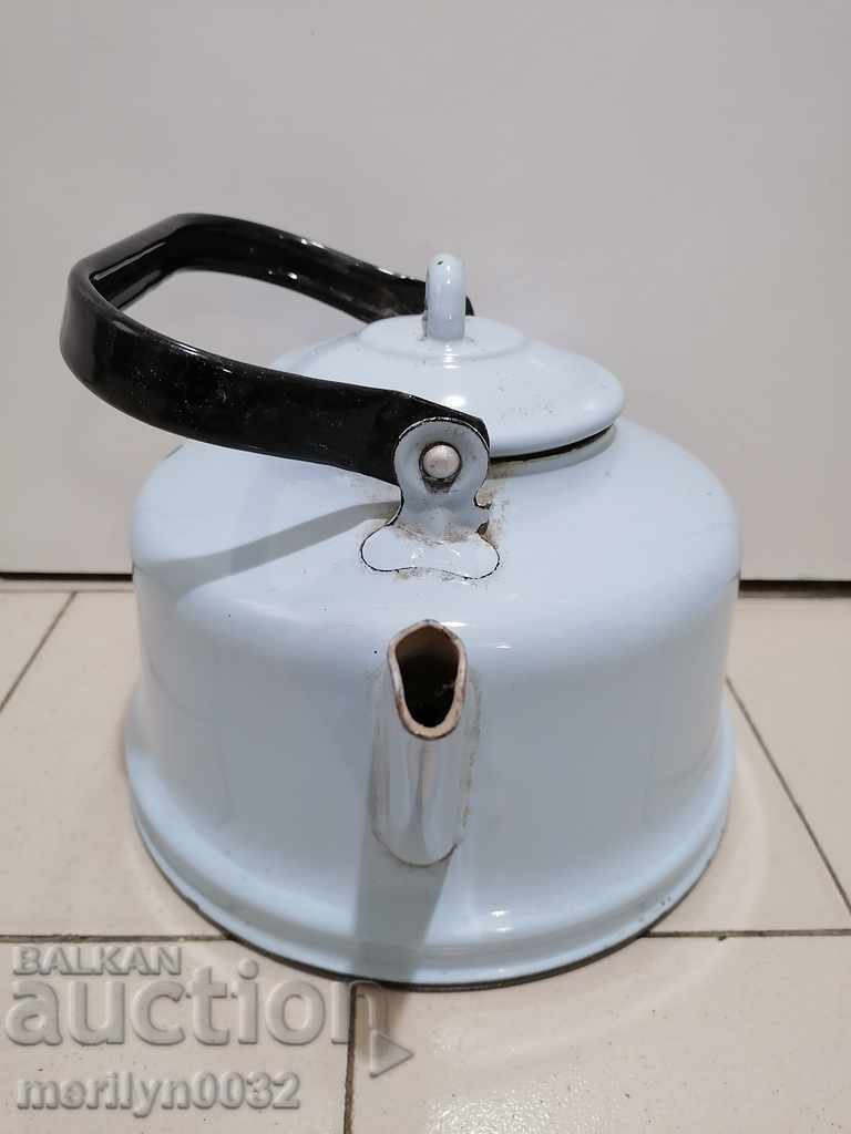 Enameled teapot from the Sotsa, a vessel with enamel, USSR with price 45.00 BGN | € 23.01 Enameled teapot from the Sotsa, a vessel with enamel, USSR with price 45.00 BGN | € 23.01