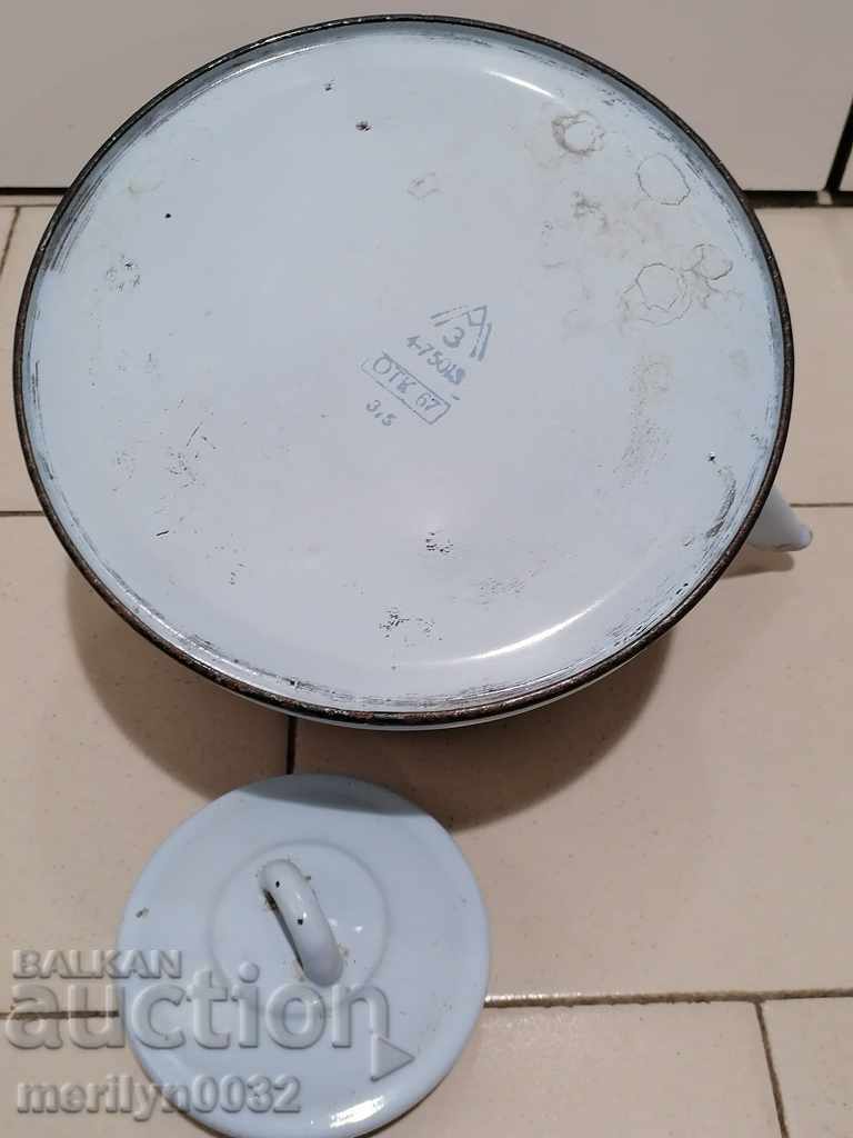 Auction Enameled teapot from the Sotsa, a vessel with enamel, USSR Auction Enameled teapot from the Sotsa, a vessel with enamel, USSR