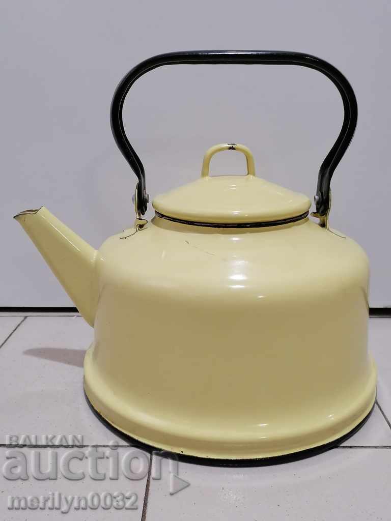 Enameled teapot from the Sotsa, a vessel with enamel, USSR with price 45.00 BGN | € 23.01