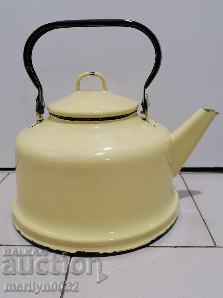Enameled teapot from the Sotsa, a vessel with enamel, USSR