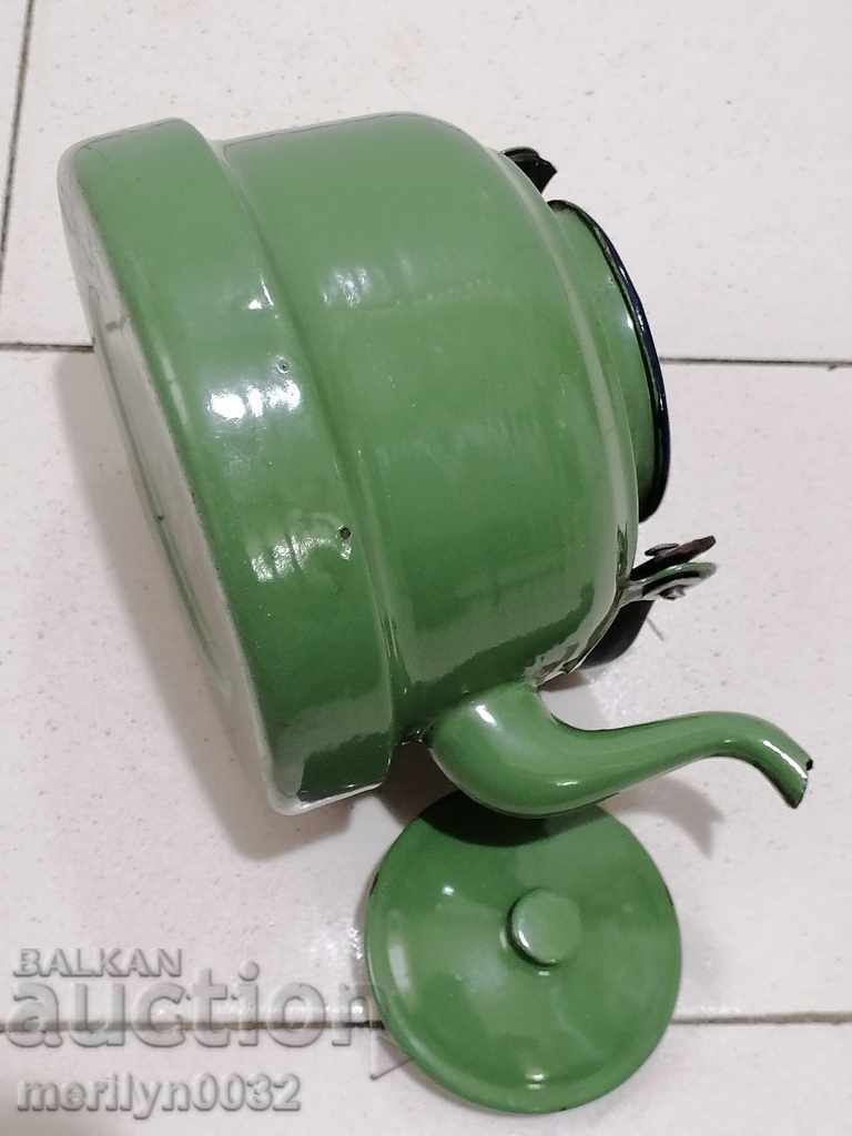 Enameled teapot, soup with enamel, Bulgaria - 5 Enameled teapot, soup with enamel, Bulgaria - 5