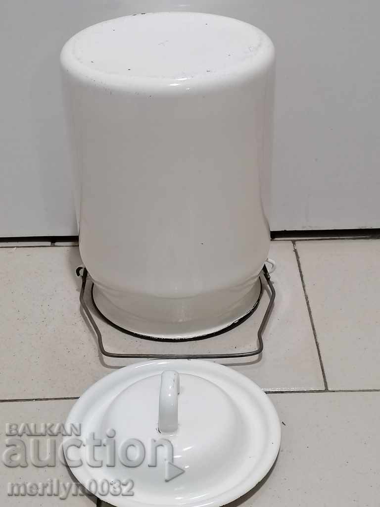 Соц канче емайл капак метална чаша канчок емайлиран съд - 5 Соц канче емайл капак метална чаша канчок емайлиран съд - 5