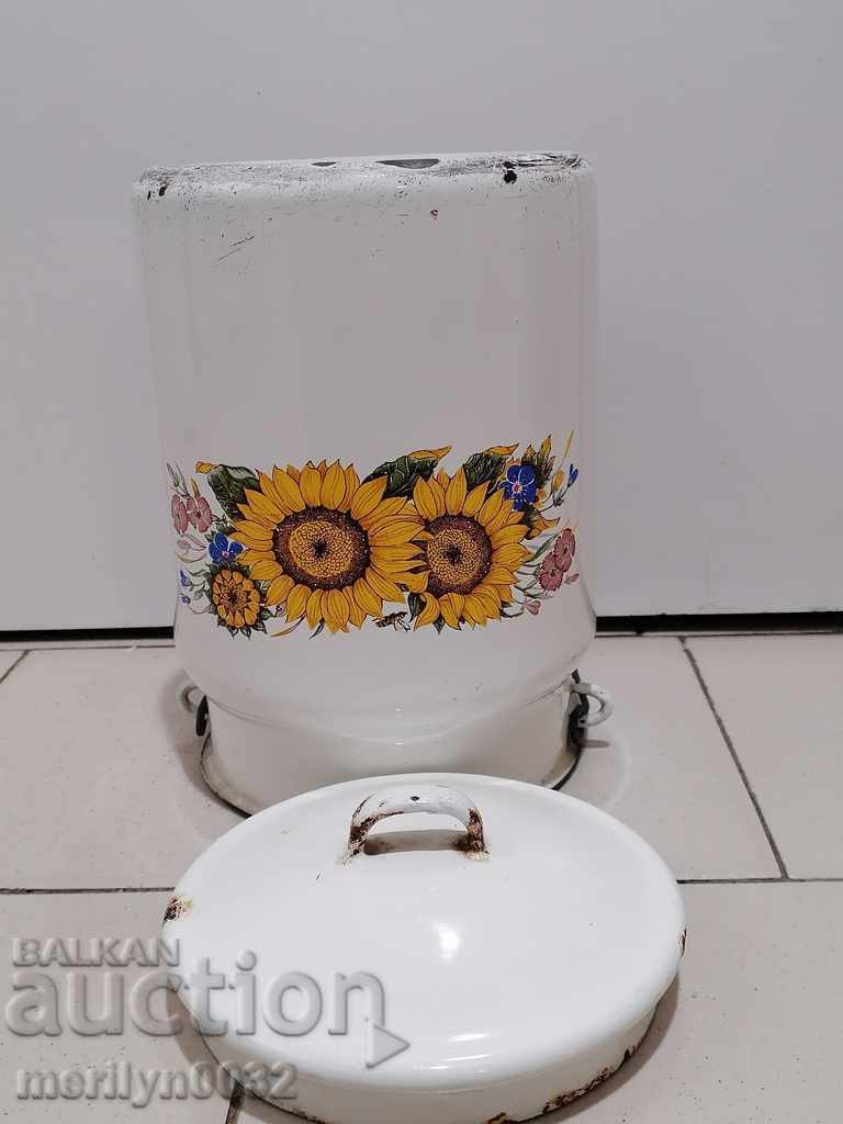 Soc pitcher enamel lid metal cup pitcher enameled dish - 5