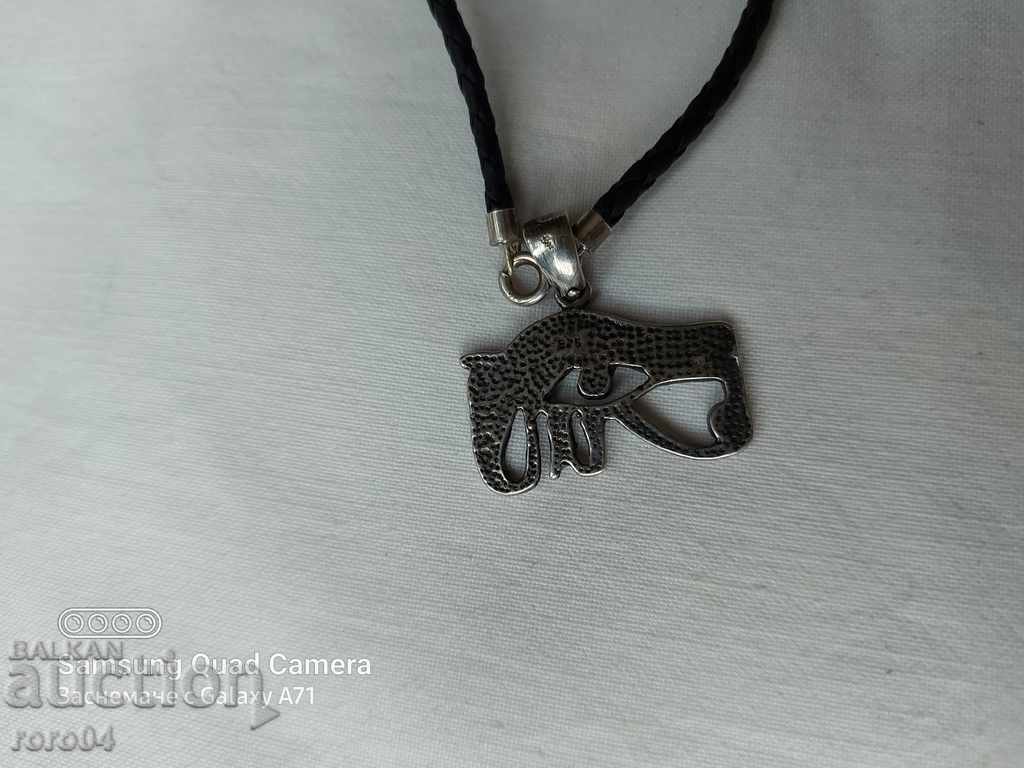 SILVER PENDANT WITH LEATHER CARRIER with price 17.99 BGN | € 9.20 SILVER PENDANT WITH LEATHER CARRIER with price 17.99 BGN | € 9.20