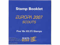 2007. Malta. Europe - 100 years Scout movement. Carnet.