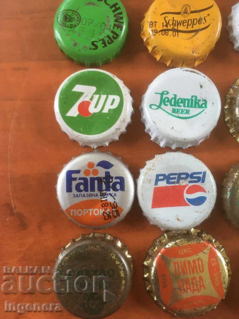 Auction BOTTLE CAP CAPS LEMONADE BEER FOR COLLECTION-15 PCS Auction BOTTLE CAP CAPS LEMONADE BEER FOR COLLECTION-15 PCS