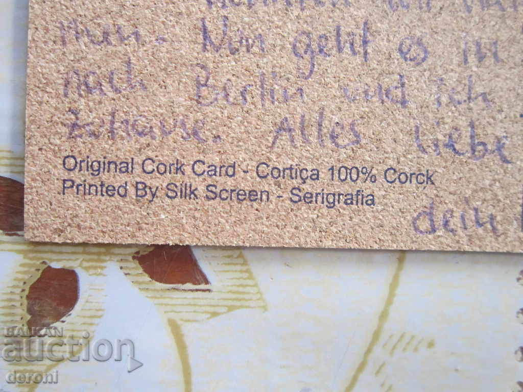 Old cork postcard - 5 Old cork postcard - 5