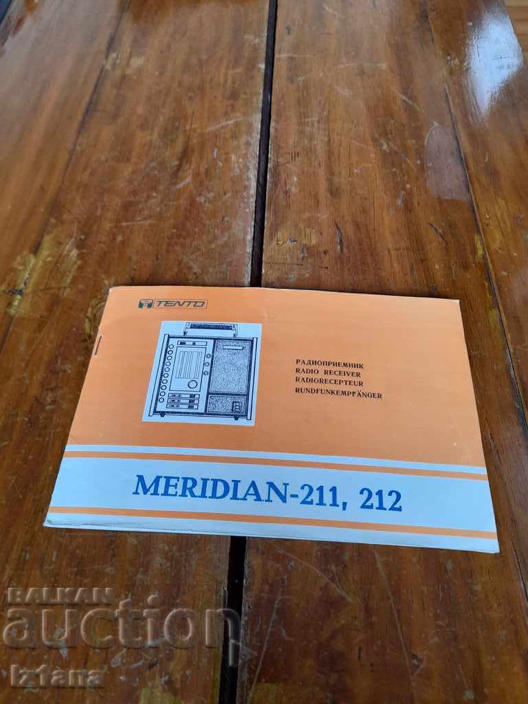 Instructiuni de operare radio Meridian 211.212