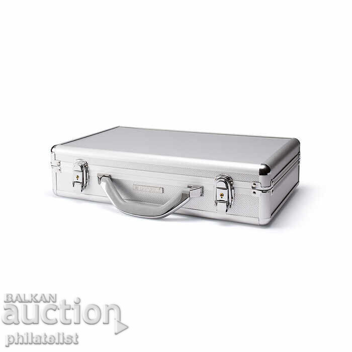 Auction Leuchtturm Cargo L 6 aluminum suitcase - 6 boards incl. - 190 mon Auction Leuchtturm Cargo L 6 aluminum suitcase - 6 boards incl. - 190 mon