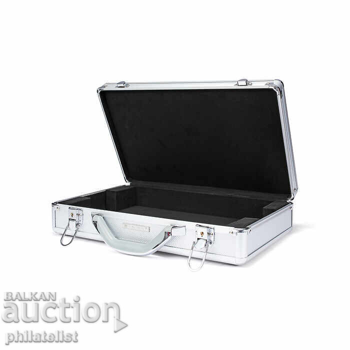 Delivery of Leuchtturm Cargo L 6 aluminum suitcase - 6 boards incl. - 190 mon Delivery of Leuchtturm Cargo L 6 aluminum suitcase - 6 boards incl. - 190 mon