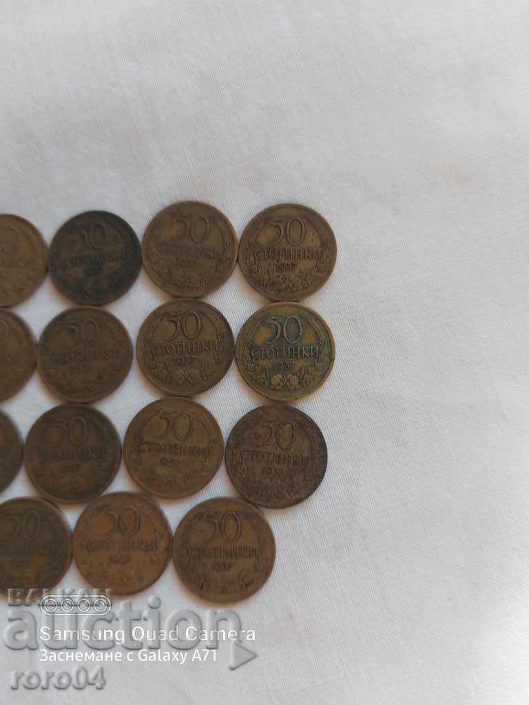 Auction  50 HUNDREDS OF 1937 - 15 PIECES