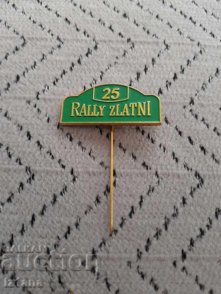 Badge 25 years Rally Golden