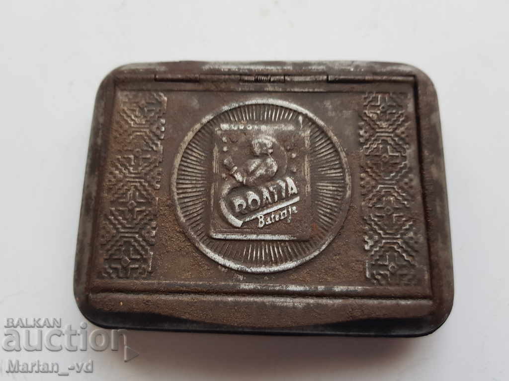 RARE OLD METAL TOBACCO BOX - 6 RARE OLD METAL TOBACCO BOX - 6