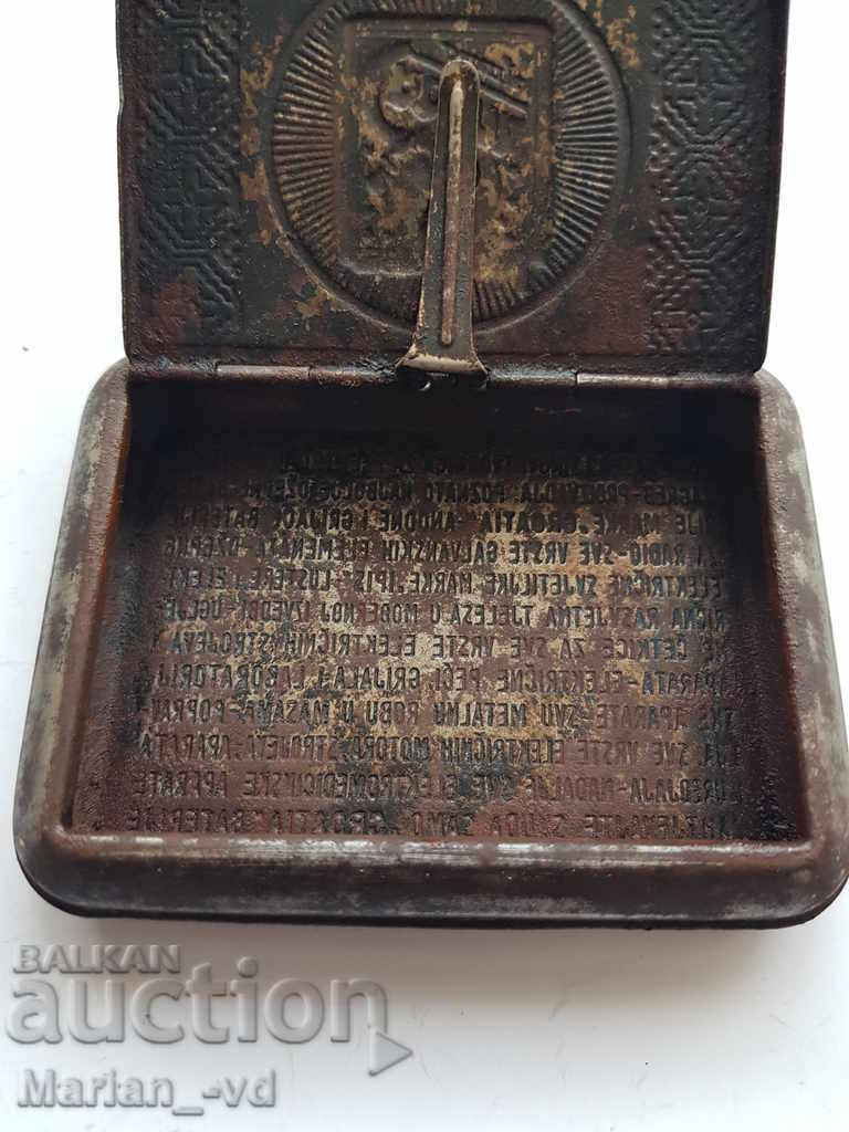 RARE OLD METAL TOBACCO BOX - 7 RARE OLD METAL TOBACCO BOX - 7