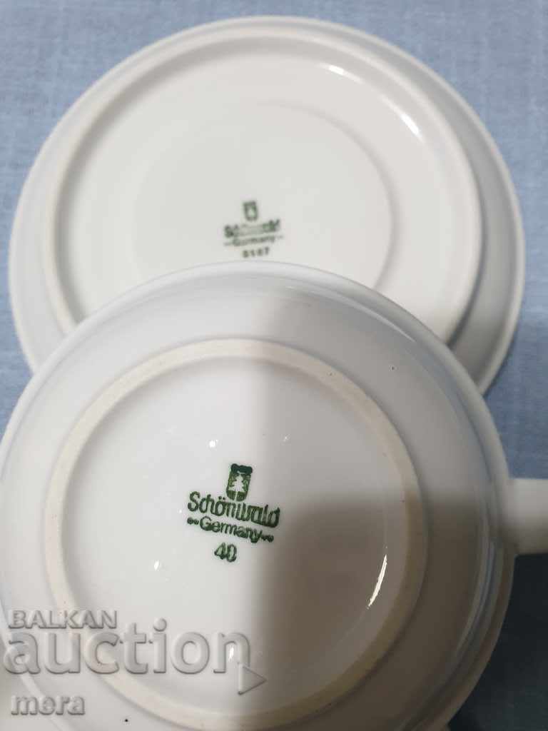 Porcelain set-cups, bought with two handles Schonwald Germany - 7 Porcelain set-cups, bought with two handles Schonwald Germany - 7
