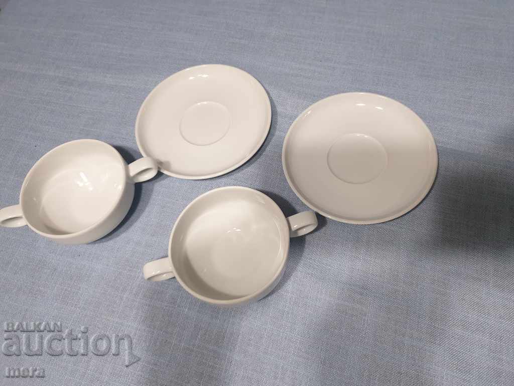 Auction  Porcelain set-cups, bought with two handles Schonwald Germany