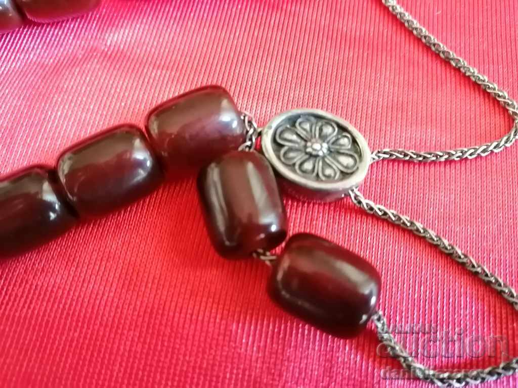 Amber Rosary, RED Amber and Silver with price 340.00 BGN | € 173.84 Amber Rosary, RED Amber and Silver with price 340.00 BGN | € 173.84