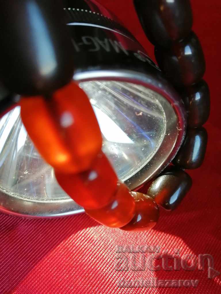 Amber Rosary, RED Amber and Silver - 5 Amber Rosary, RED Amber and Silver - 5