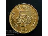Sri Lanka. 5 rupii 2013