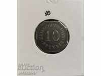 Germania-Nodgeld 10 Pfennig 1918