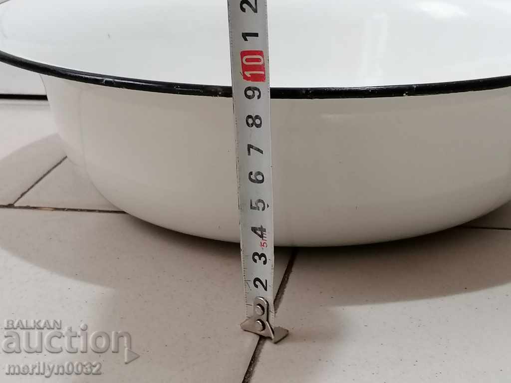 Емайлиран малък леген, корито, съд с емайл купа - 7 Емайлиран малък леген, корито, съд с емайл купа - 7