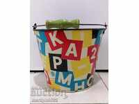 Children's tin toy bucket, USSR bucket