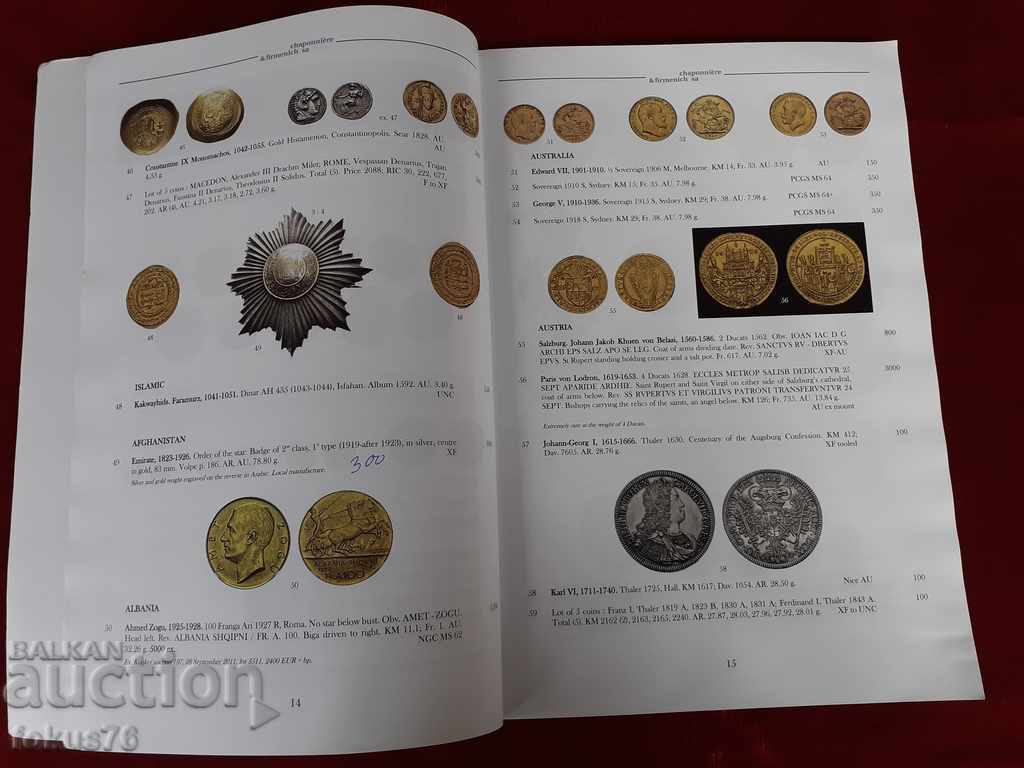 Auction Catalog of coins, orders and medals Auction Catalog of coins, orders and medals