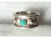 SILVER RING WITH NATURAL TURQUOISE - UNICEX, UNIQUE