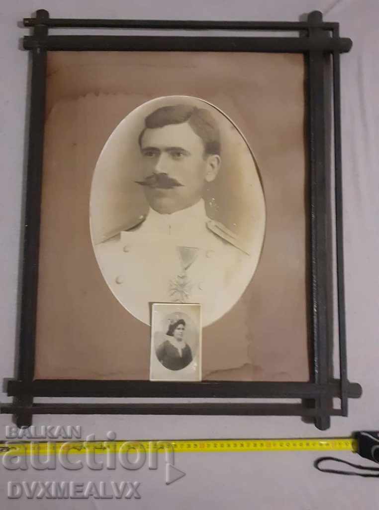 Стара фотография, портрет на Царски офицер