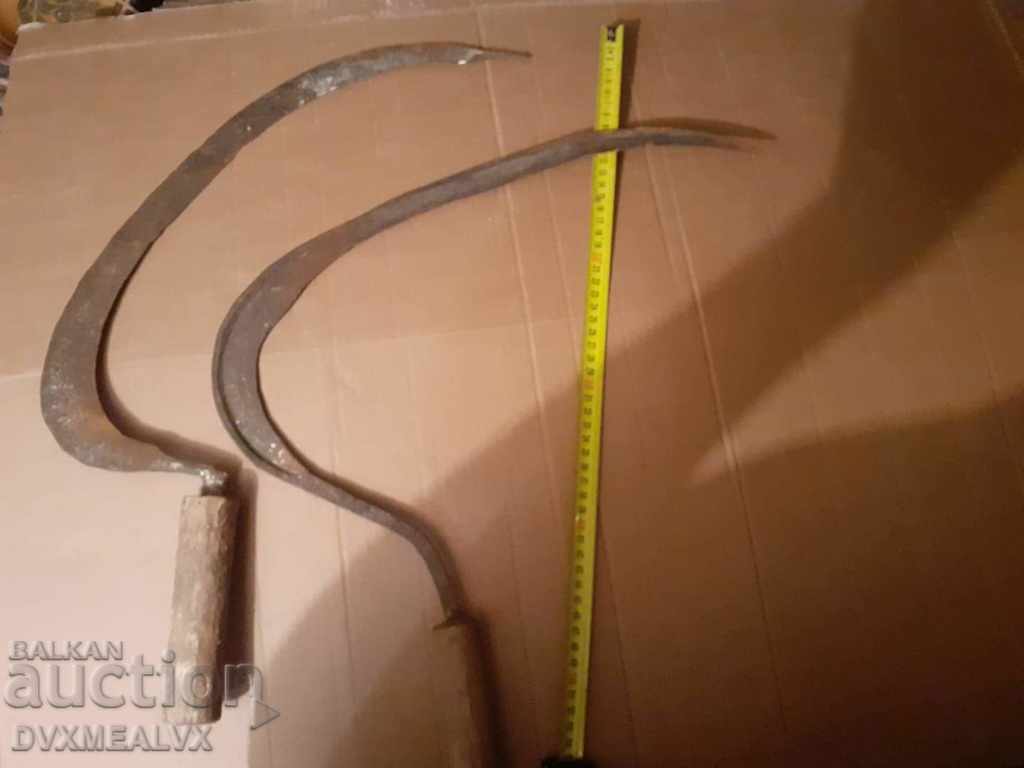 Lot of two huge sickles, sickle