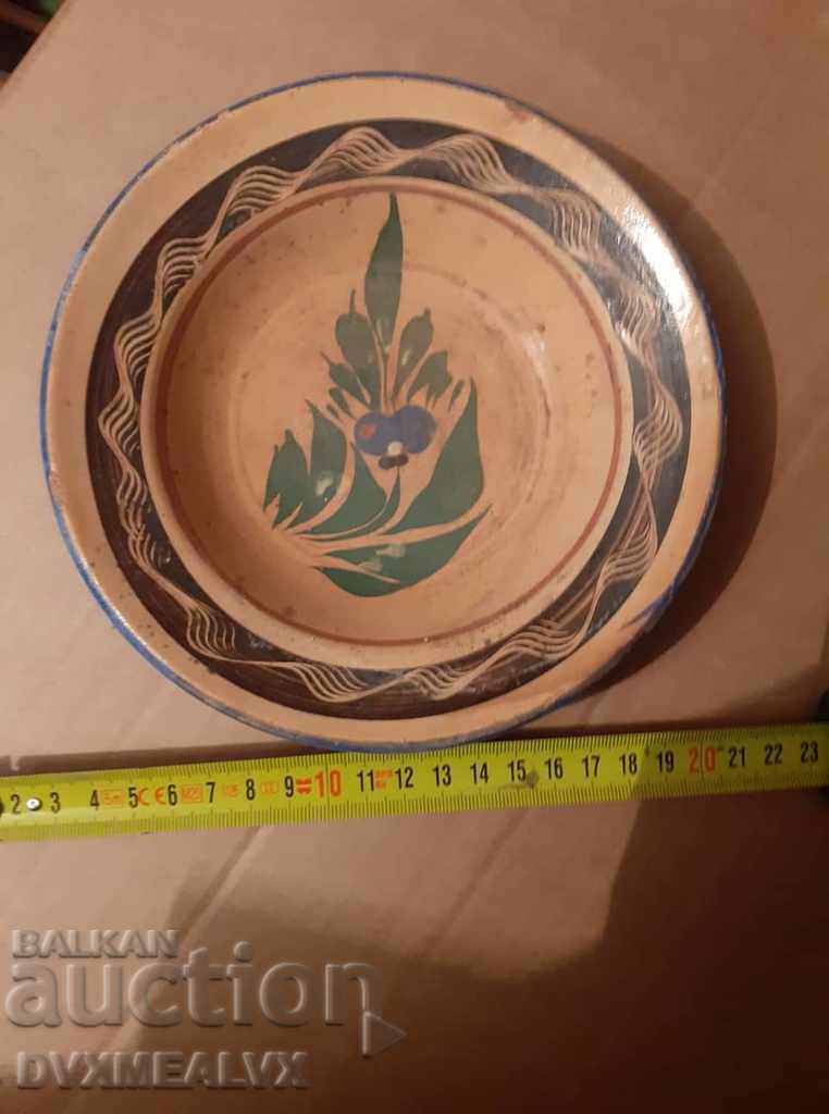 Original royal Trojan pottery, plate
