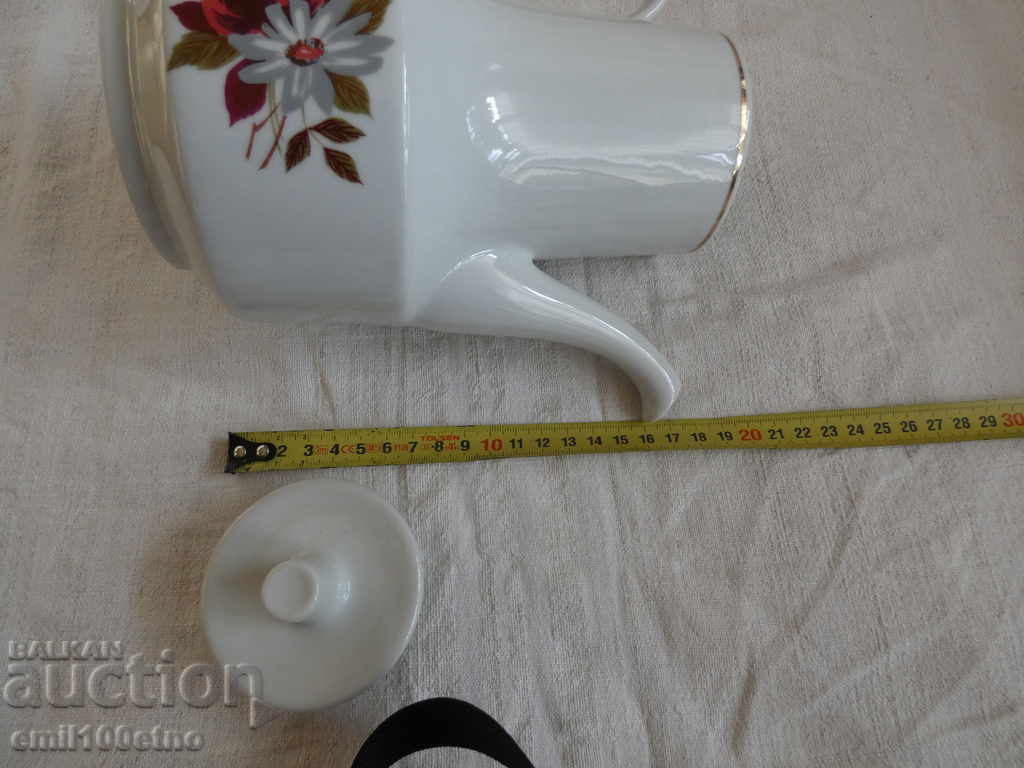 Beautiful teapot old Bulgarian porcelain - 7 Beautiful teapot old Bulgarian porcelain - 7