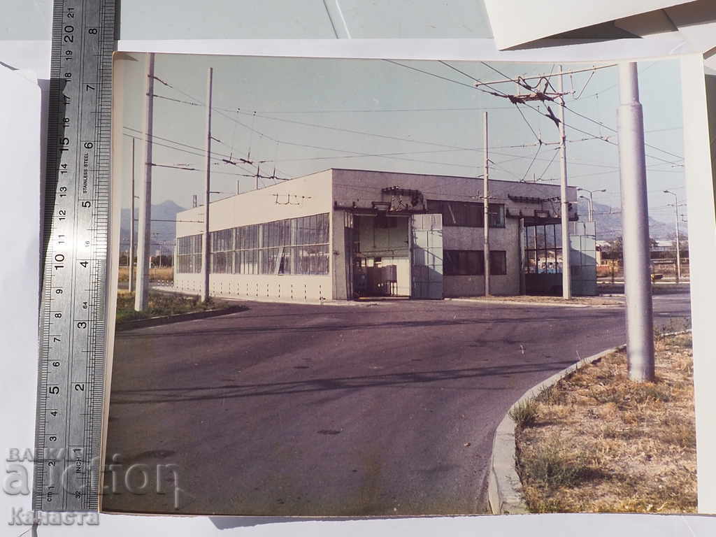 Old Photo Factory Garage depot Trolleybus Soc.1970 PC 11