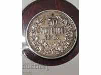 Bulgaria 50 stotinki 1913 Argint
