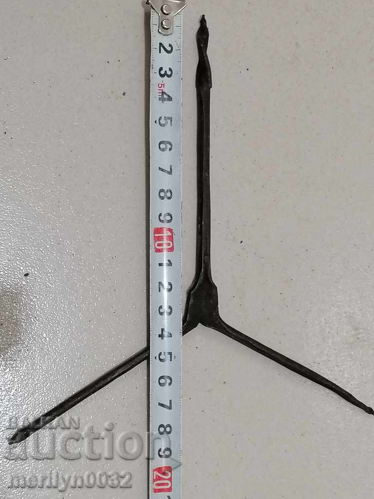 Ancient crutch, burgundy, screwdriver, wrought iron - 7 Ancient crutch, burgundy, screwdriver, wrought iron - 7