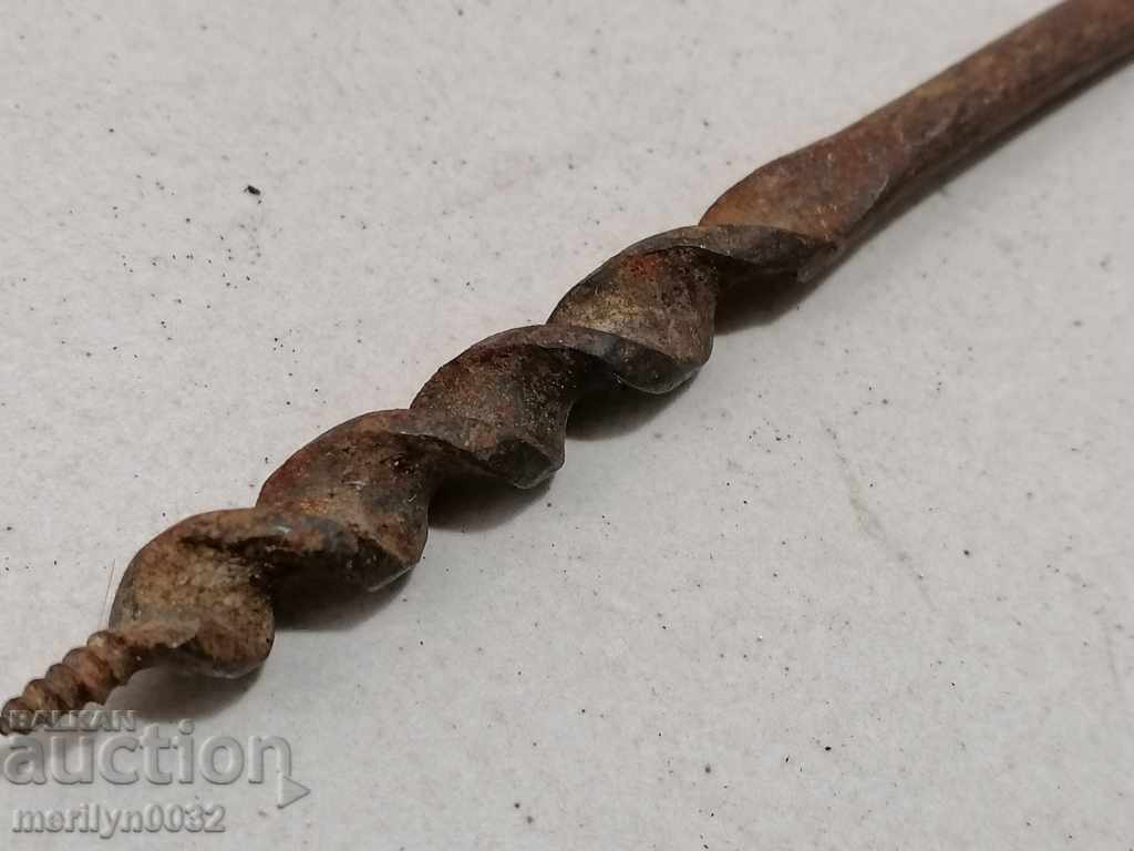 Auction Ancient crutch, burgundy, screwdriver, wrought iron Auction Ancient crutch, burgundy, screwdriver, wrought iron