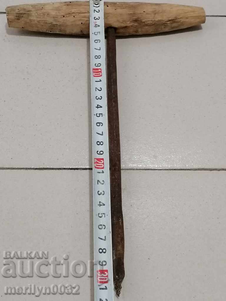 Старинен маткап, бургия, свредел, ковано желязо - 6 Старинен маткап, бургия, свредел, ковано желязо - 6