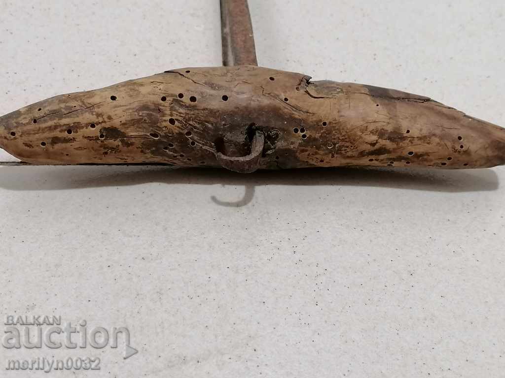 Ancient crutch, burgundy, screwdriver, wrought iron with price 35.00 BGN | € 17.90 Ancient crutch, burgundy, screwdriver, wrought iron with price 35.00 BGN | € 17.90