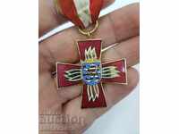 Old collectible Austrian gold-plated order medal with enamel