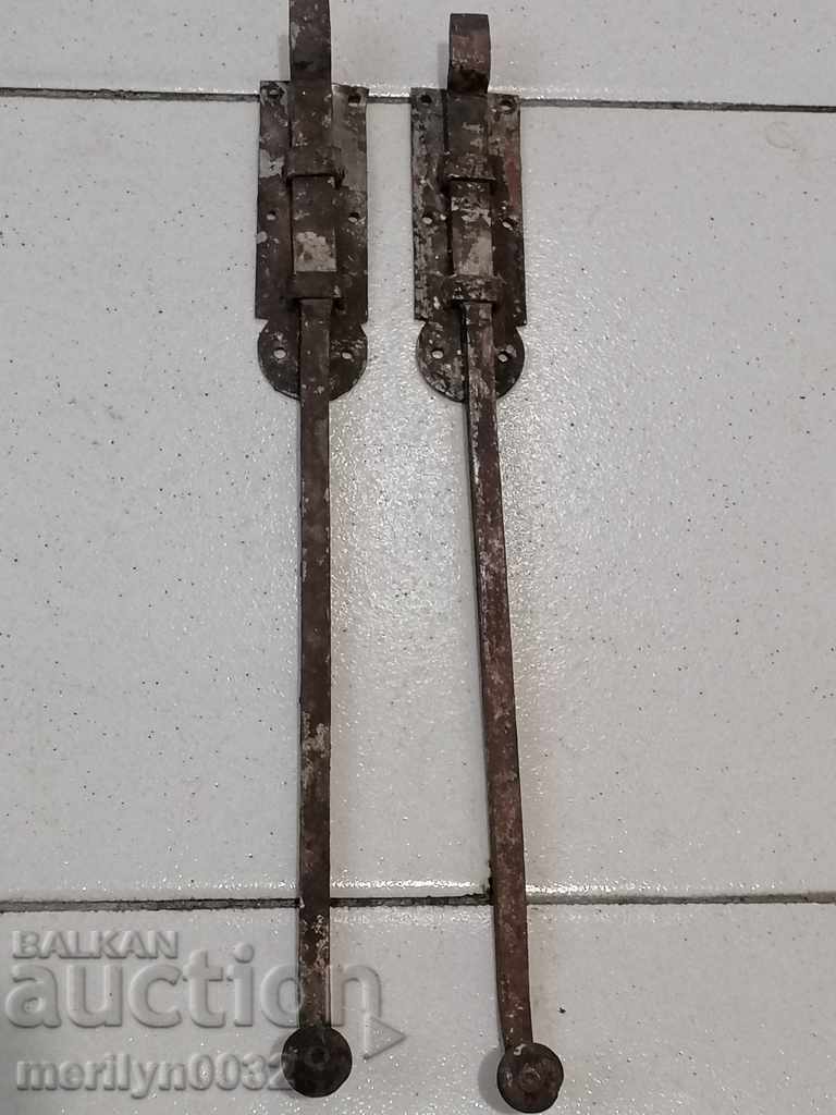 Old wrought iron latch 2 mandalas, lock, lock, reamer