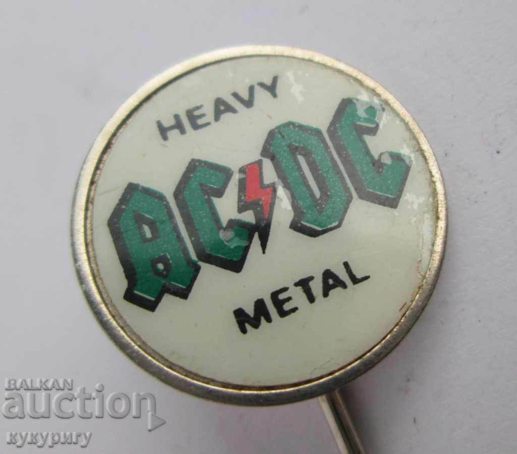 Old music badge rock band AC / DC HEAVY METAL with price 10.00 BGN | € 5.11 Old music badge rock band AC / DC HEAVY METAL with price 10.00 BGN | € 5.11