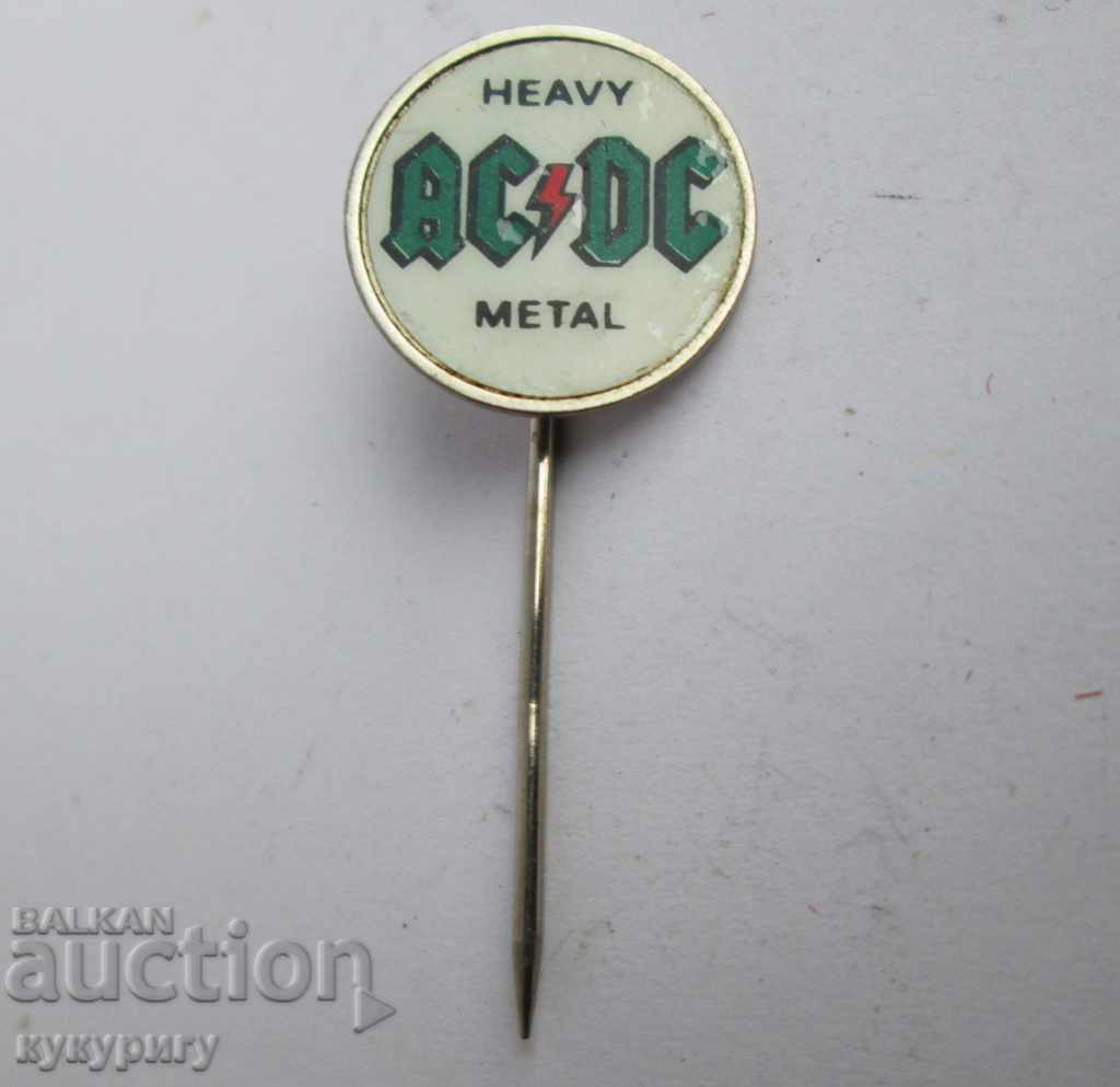 Old music badge rock band AC / DC HEAVY METAL