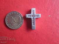 Silver pendant cross with stones 925 3
