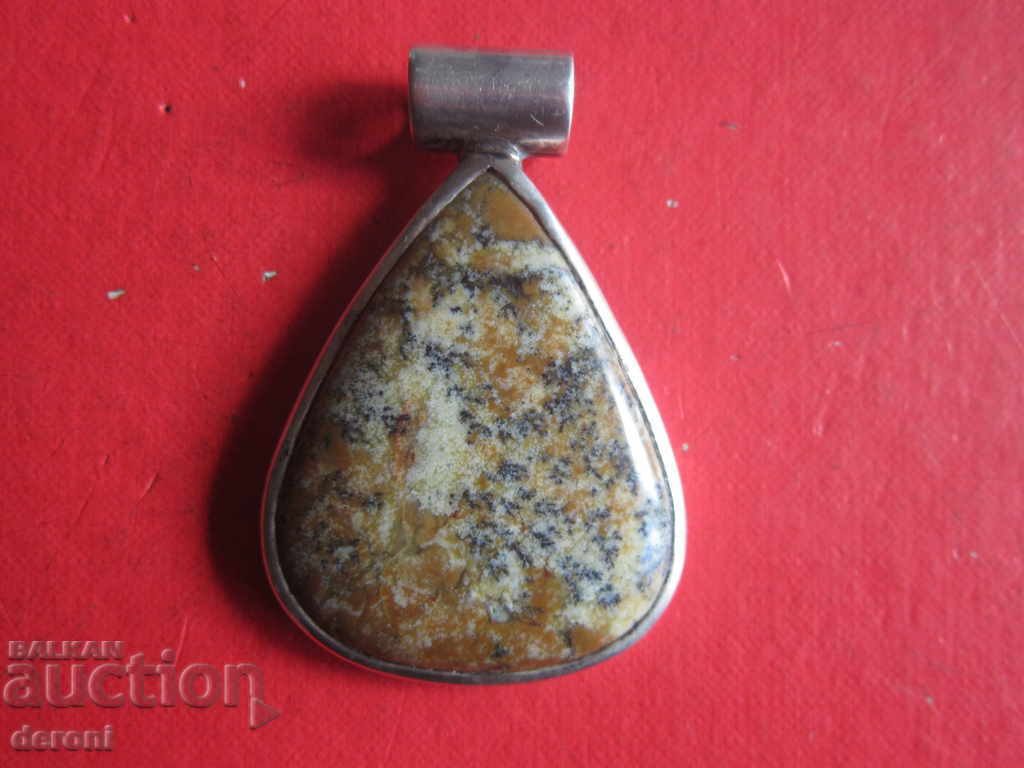 Unique silver pendant necklace silver pendant with stone with price 150.00 BGN | € 76.69